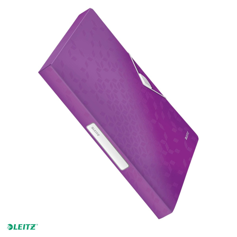 Mape si serviete - Mapa Jumbo Leitz WOW, PP, A4, cu elastic, capacitate 250 coli, pentru transport, mov
