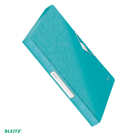 Mape si serviete - Mapa Jumbo Leitz WOW, PP, A4, cu elastic, capacitate 250 coli, pentru transport, turcoaz
