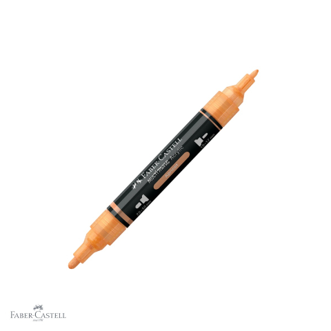 Markere - Marker acrilic Faber-Castell Multimark, culoare piersica 416, varf dublu, pentru multiple suprafete