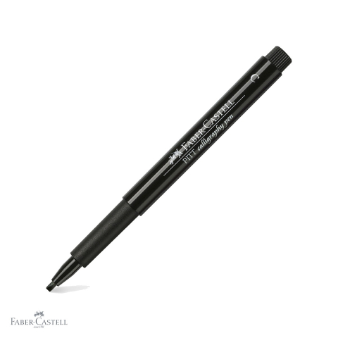 Markere si instrumente de desen artistic - Marker caligrafic Faber-Castell Pitt Artist Pen, cerneala neagra rezistenta la apa, pentru artisti si designeri