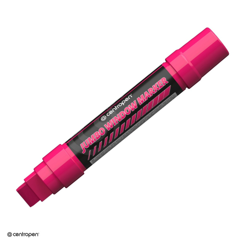 Markere speciale pentru desen si arta - Marker cu creta lichida Centropen 9120 Jumbo, varf 2-15 mm, culoare roz