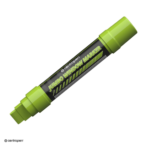 Markere speciale pentru desen si arta - Marker cu creta lichida Centropen 9120 Jumbo, varf 2-15 mm, culoare verde