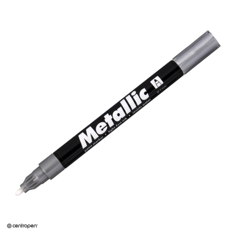 Markere speciale pentru desen si arta - Marker cu vopsea Centropen 9220, varf 1.5 mm, vopsea argintie