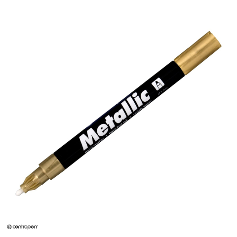 Markere speciale pentru desen si arta - Marker cu vopsea Centropen 9220, varf 1.5 mm, vopsea aurie