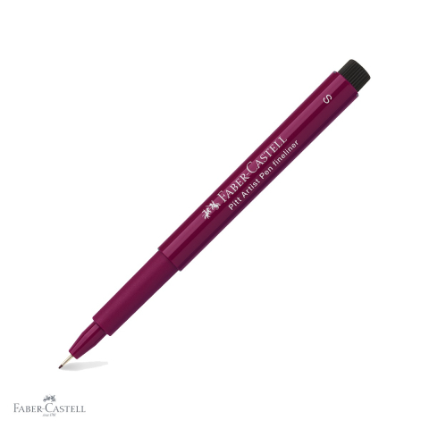 Markere - Marker liner Faber-Castell Pitt Artist Pen, varf S 0.3 mm, cerneala magenta rezistenta la apa, pentru schite si ilustratie