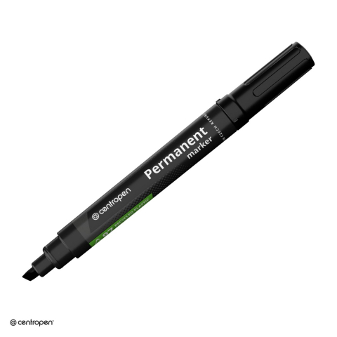 Instrumente de scris - Marker permanent Centropen 8576, varf tesit, cerneala neagra