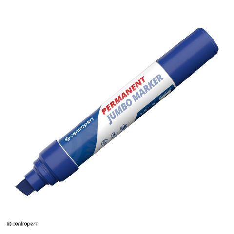 Instrumente de scris - Marker permanent Centropen 9110 Jumbo, varf tesit 2-10 mm, cerneala albastra