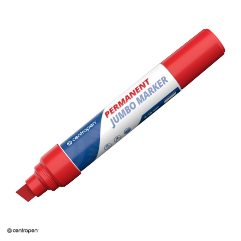 Instrumente de scris - Marker permanent Centropen 9110 Jumbo, varf tesit 2-10 mm, cerneala rosie