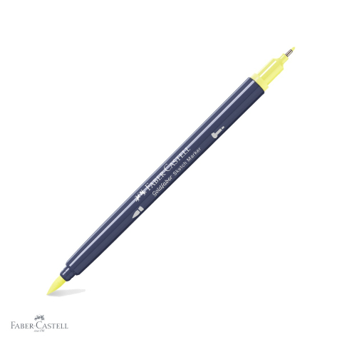 Markere si instrumente de desen artistic - Marker sketch 2 capete Faber-Castell Gold Faber, galben deschis glazurat 104, cerneala alcool, pentru desen artistic