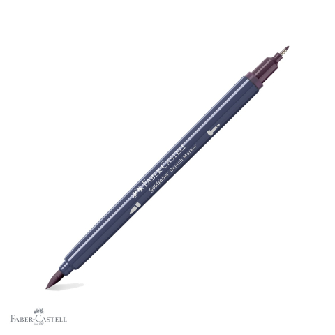 Markere si instrumente de desen artistic - Marker sketch 2 capete Faber-Castell Goldfaber, cerneala alcool, mov prafuit 347, pentru desen artistic