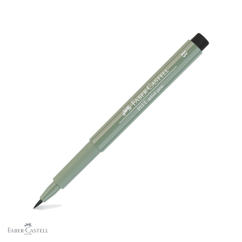 Markere si instrumente de desen artistic - Marker tip pensula Faber-Castell Pitt Artist Pen, cerneala rezistenta la apa, culoare verde arctic, pentru artisti si designeri