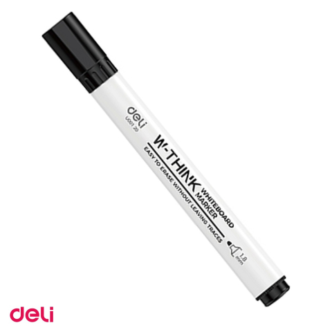 Instrumente de scris - Marker whiteboard Deli, varf rotund 2 mm, cerneala neagra