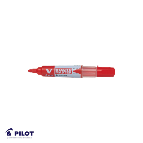 Accesorii prezentare - Marker whiteboard Pilot Vboard, varf rotund 6 mm, rosu, reincarcabil, din plastic reciclat