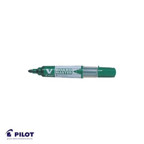 Accesorii prezentare - Marker whiteboard Pilot Vboard, varf rotund 6mm, cerneala verde, reincarcabil, din plastic reciclat