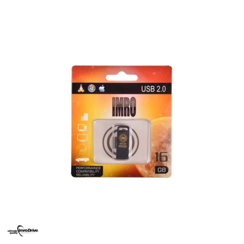 Memorie 16 Gb - Memorie USB 16 GB Imro, USB 2.0, viteza citire 26 MB/s, USB-A, viteza scriere 15 MB/s, negru