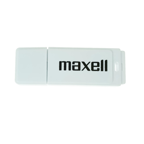 Memorie 8 Gb - Memorie USB 2.0 capacitate 8Gb, Maxell 77231, 100PC, cu capac, alba