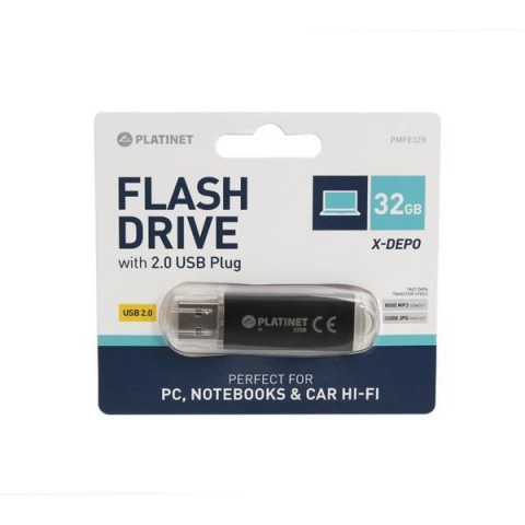 Memorie USB 2.0 Platinet 32Gb ,X-Depo 40621,cu capac,neagra [3]