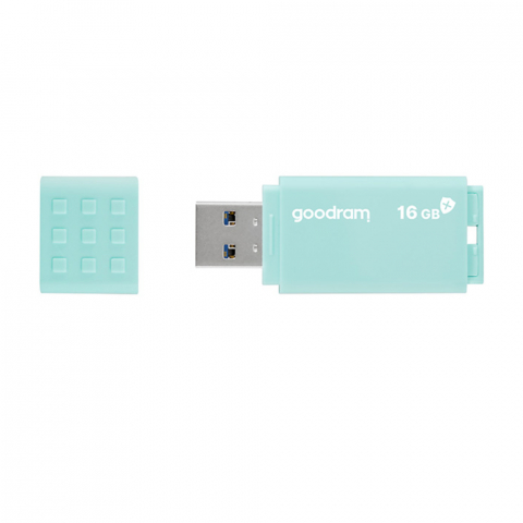 Memorii 16 Gb - Memorie USB 3.0, 16 GB, Goodram UME3 Care, cu capac, albastra
