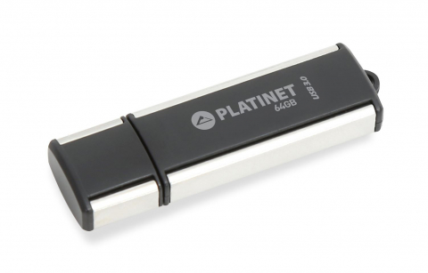 Memorie USB 3.0 Platinet 41589 ,64 Gb , cu capac, neagra cu argintiu [4]