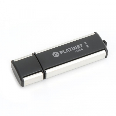 Memorie USB 3.0 Platinet 42287 ,128 Gb , X-Depo, cu capac, neagra cu argintiu [7]