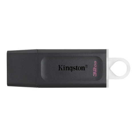 Memorii 32 Gb - Memorie USB 3.2 Gen 1, 32 Gb, Kingston DataTraveler Exodia, cu capac, negru cu alb