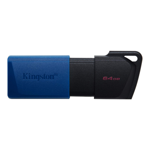 Memorii 64 Gb - Memorie USB 3.2 Kingston DataTraveler Exodia M, 64gb, capac retractabil, albastra