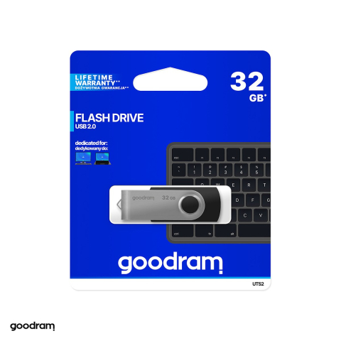 Memorie 32 Gb - Memorie USB 32 GB GoodRAM Twister, USB 2.0, viteza citire 20 MB/s, USB-A, viteza scriere 5 MB/s, negru
