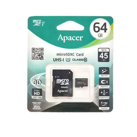 MicroSDXC Card Apacer 64GB UHS-I clasa 10 cu adaptor [4]