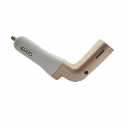 Modulator FM cu bluetooth CARG7, incarcare USB si MP3 player USB si microsd, alb cu auriu [3]