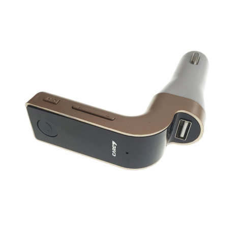 Modulator FM cu bluetooth CARG7, incarcare USB si MP3 player USB si microsd, alb cu auriu [6]