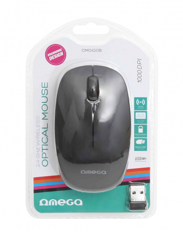 MOUSE OMEGA WIRELESS 2,4 GHz 1000dpi BLACK [42861] [9]