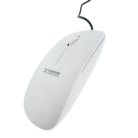 Mouse USB - Mouse optic cu fir si conector USB-C, 3D, Extreme Lacerta 94674, 1000 DPI, 115 x 60 x 25 mm, cablu 120cm, alb