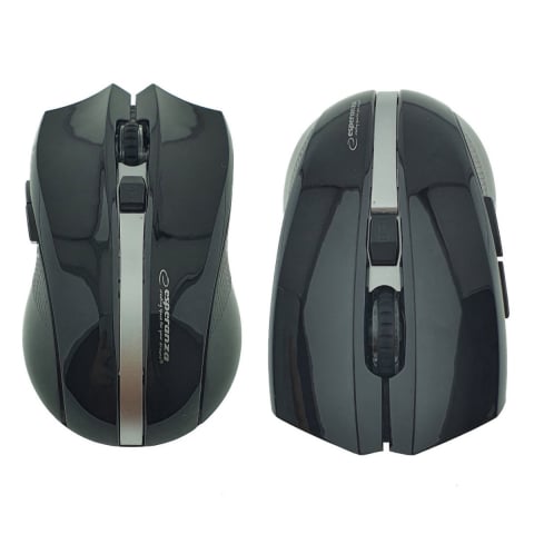 Mouse optic fara fir, 6D, Bluetooth v.5.0, Esperanza Virgo 94664, 120 x 70 x 40 mm, 1600 DPI, negru cu argintiu [1]