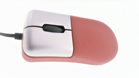 Mouse optic mini USB retractabil rosu [4]