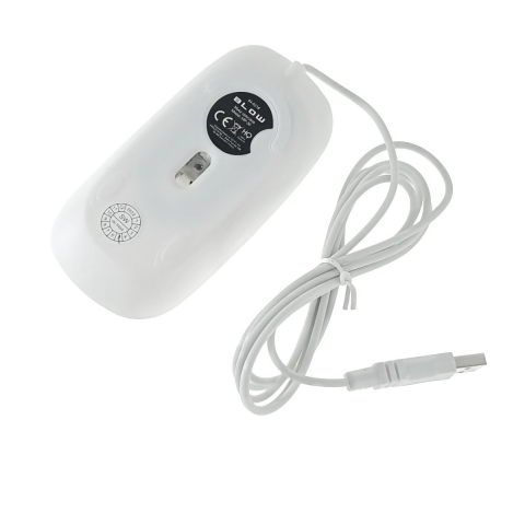 Mouse optic USB, BLOW MP-30, 1000DPI, cablu USB de 1.5m, alb [2]