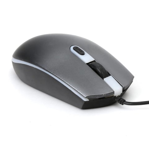 Mouse optic USB pe cablu, Omega 45541, 4 butoane, 2000DPI, cablu de 1.5m lungime, gri [1]