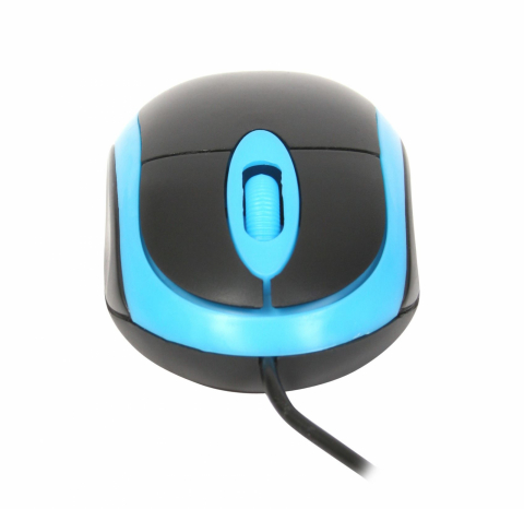 Mouse USB, Omega 41644 OM-06V, 1200 DPI, 95x57x33mm, cablu 110cm , negru cu albastru [9]