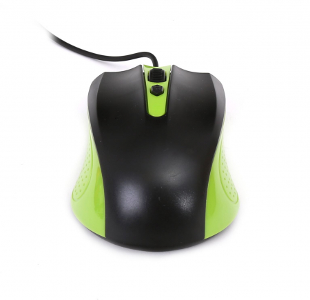 Mouse USB, Omega 41788 OM-05 3D, 800 - 1600 dpi, 105x67x38mm, cablu 110 cm, negru cu verde [4]