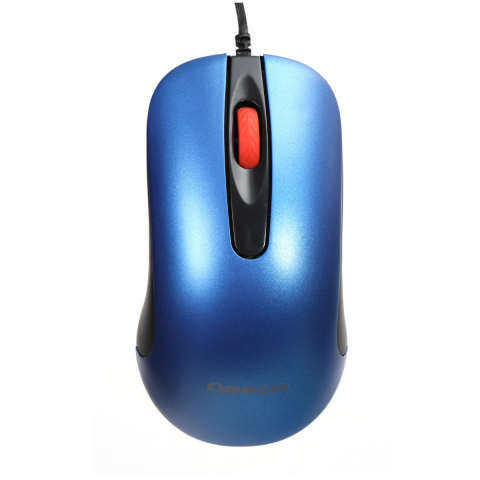 Mouse USB, Omega 45267 OM-520, cu cablu 1.2 m, 3 butoane, 1000 dpi, albastru cu negru [8]