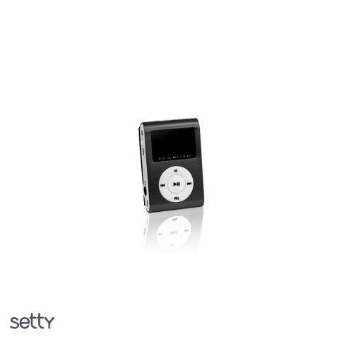 Multimedia Player - MP3 player Setty cu afisaj LCD si casti incluse, microSD (pana la 32 GB), Negru