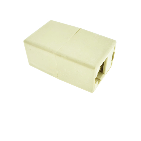Mufa adaptor de prelungire cablu telefon, RJ11, 6P4C, mama-mama, bej [4]