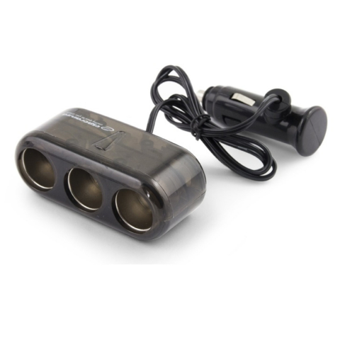 Bricheta auto - Multiplicator bricheta auto Esperanza EZ126 91157, splitter cu 3 porturi, cablu de 62cm, 12-24V, 5A negru
