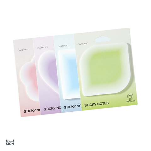 Birotica papetarie - Notes Nusign, autoadeziv 30 file diverse forme culori gradient