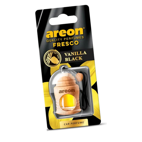 Odorizante auto - Odorizant auto Areon Fresco Vanilla Black, lichid, 4 ml, improspateaza aerul si elimina mirosurile neplacute, design compact