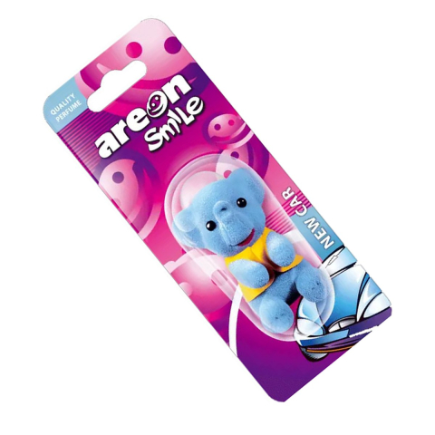 Odorizante auto - Odorizant auto Areon Smile New Car, tip figurina, elimina mirosurile neplacute, parfum persistent, design colorat