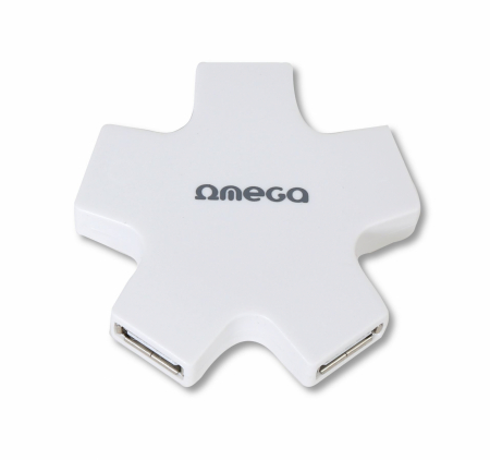 Hub-uri USB 2.0 - OMEGA USB 2.0 HUB 4 PORT STAR WHITE [42858]