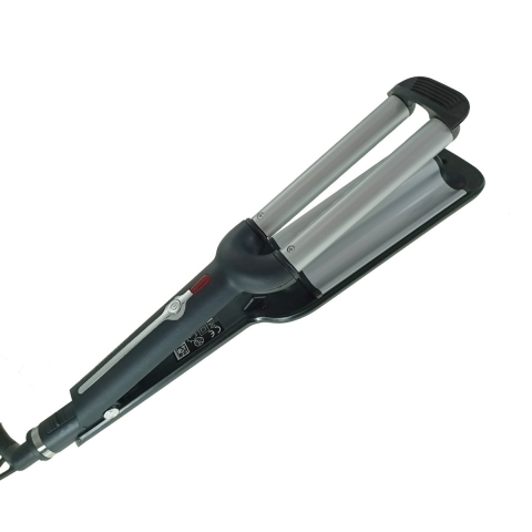 Ondulatoare de par - Ondulator de par waver triplu, Esperanza Isabella 94955, 55W, 230V, cablu de 180cm, negru cu gri