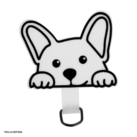 Accesorii IT - Ornament telefon cu design Dog, cu insertie din nailon sub carcasa husei, cu inel metalic de prindere exterior pentru atasarea la snur, lant sau curea si personalizare