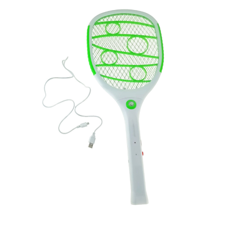 Anti-Insecte - Paleta anti-insecte cu lanterna, Esperanza Insect Killer Swatter 3in1 Bluntman, 95596, alb cu verde
