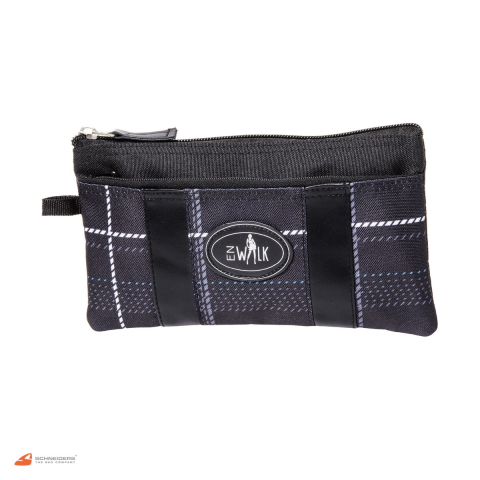 Birotica papetarie - Penar etui Walker by Schneiders Walk cu 2 compartimente, 22x12x3 cm, negru